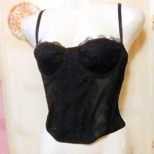 Raxnode (L) Overbust Bustier Lace and Mesh Lingerie Top